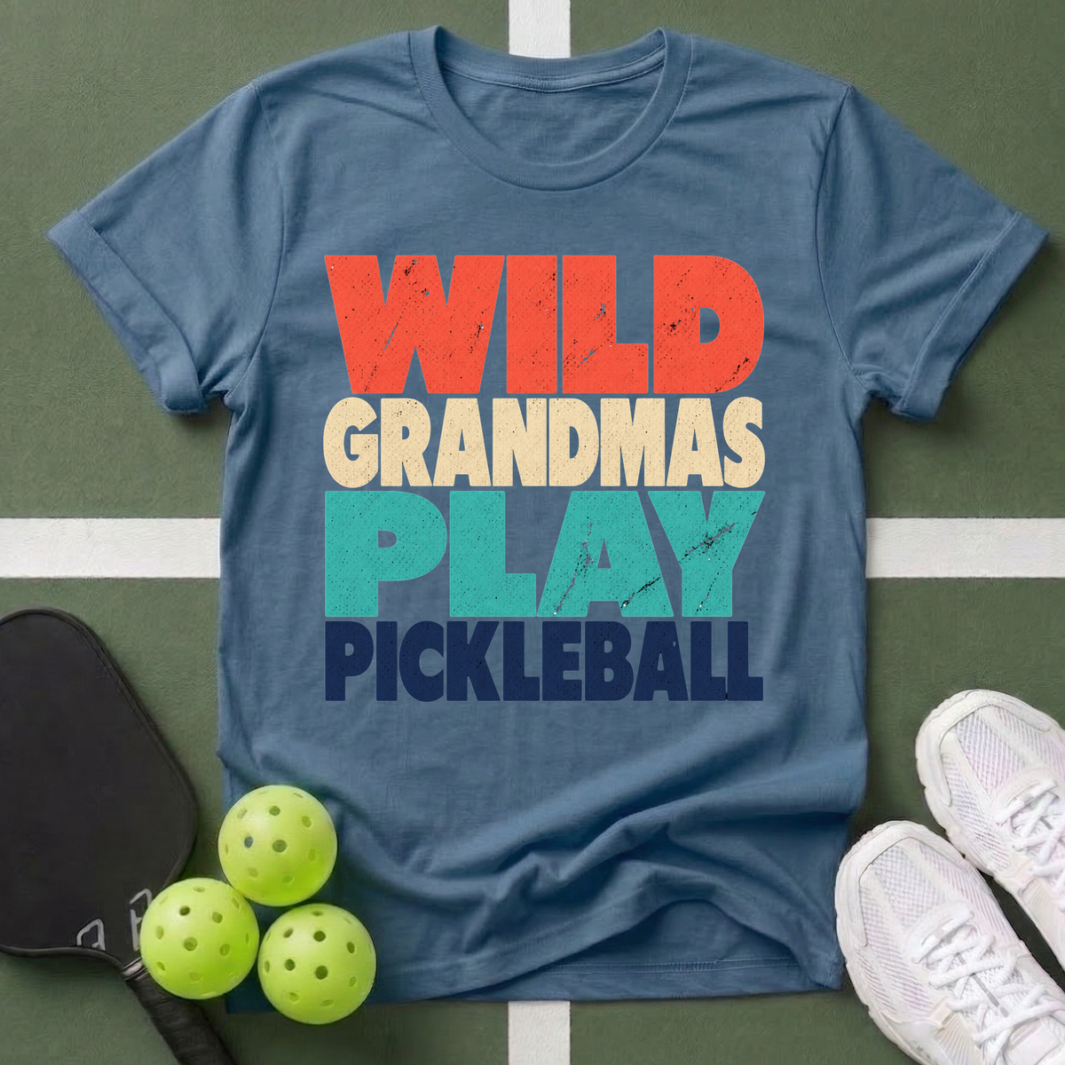 Wild Grandmas Play Pickleball T-Shirt