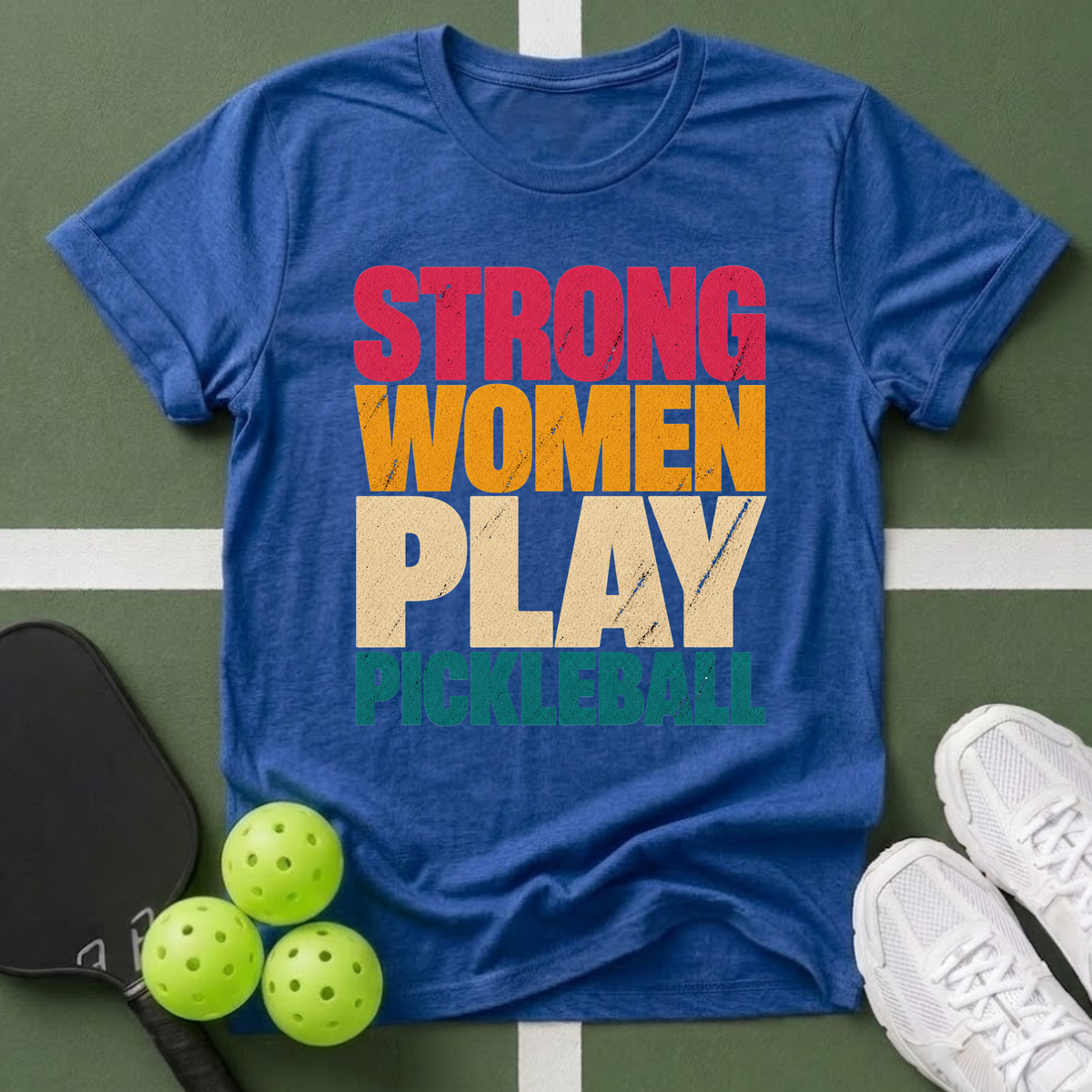 Strong Women Play Pickleball T-Shirt