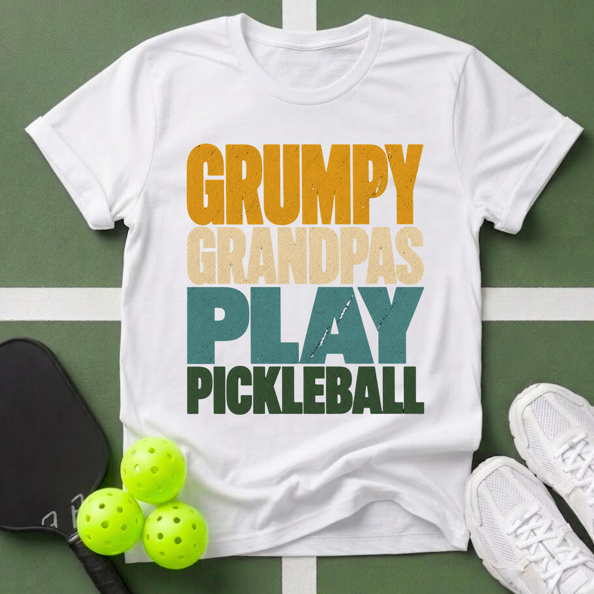 Grumpy Grandpas Play Pickleball T-Shirt