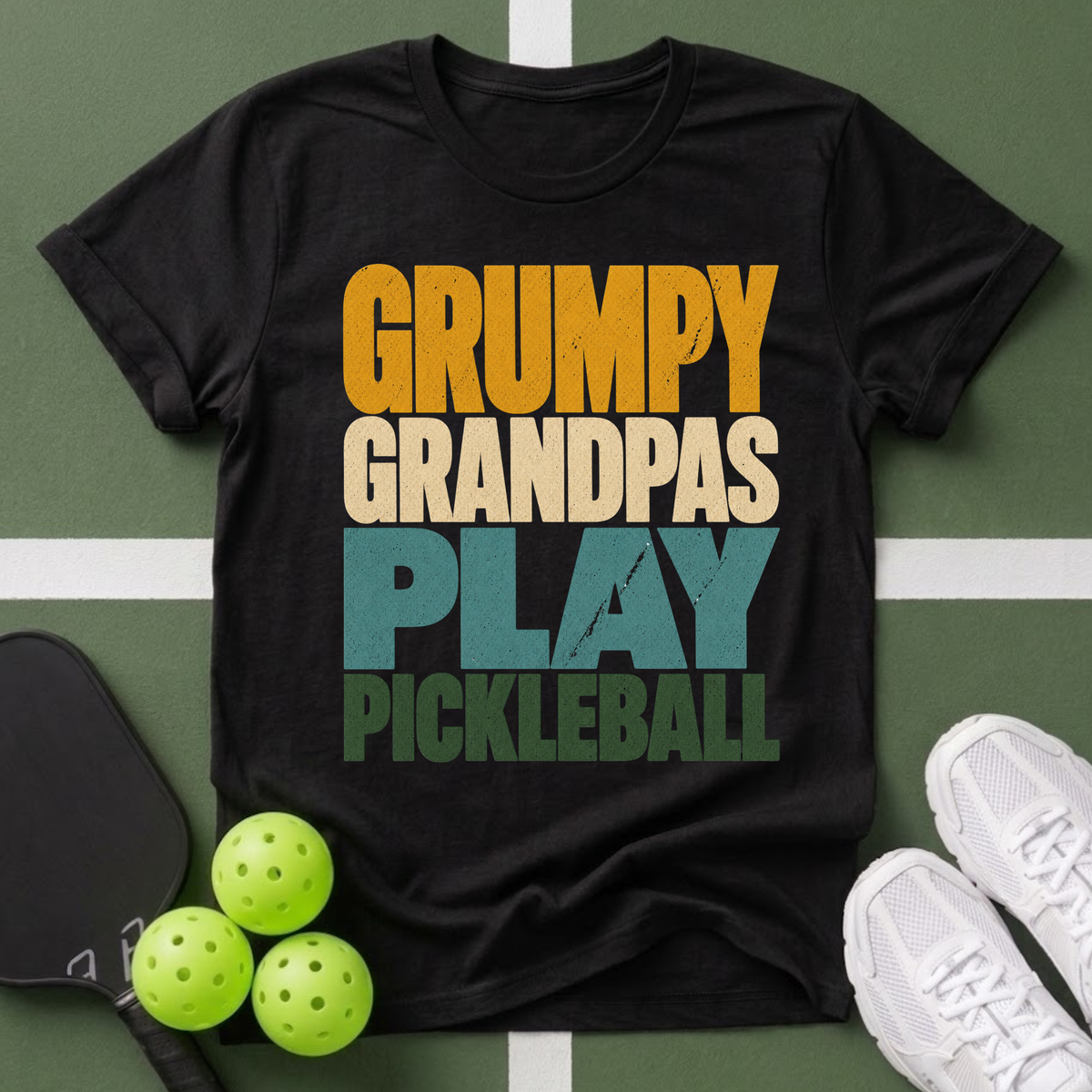 Grumpy Grandpas Play Pickleball T-Shirt