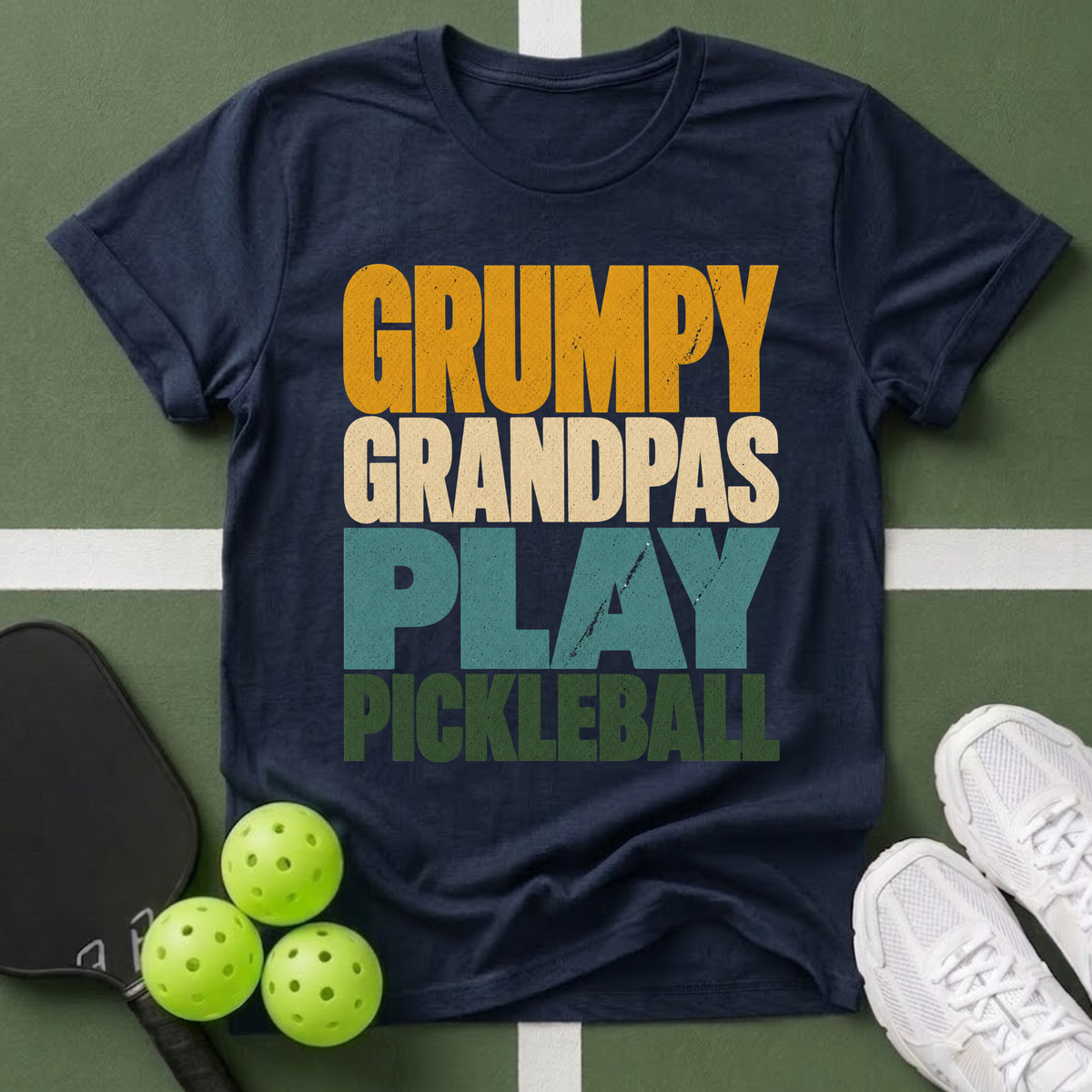 Grumpy Grandpas Play Pickleball T-Shirt