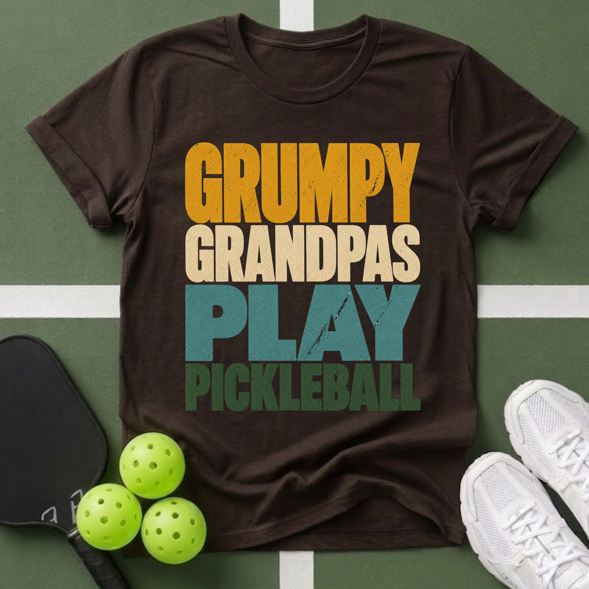 Grumpy Grandpas Play Pickleball T-Shirt
