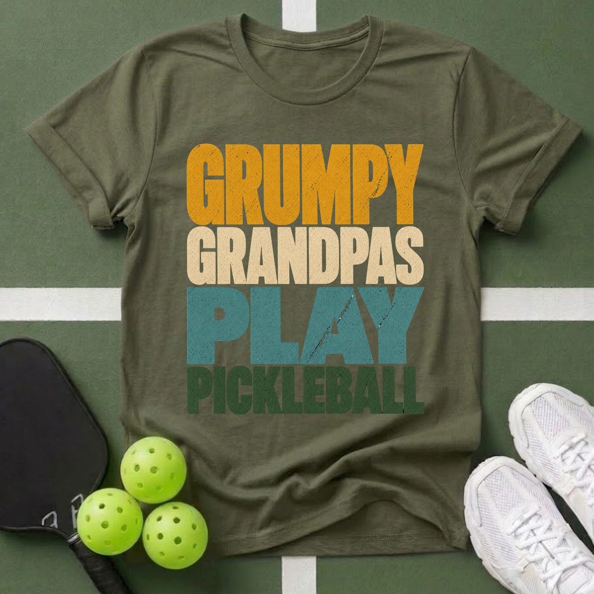 Grumpy Grandpas Play Pickleball T-Shirt