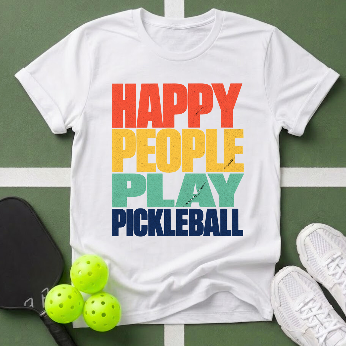 Happy People Play Pickleball T-Shirt