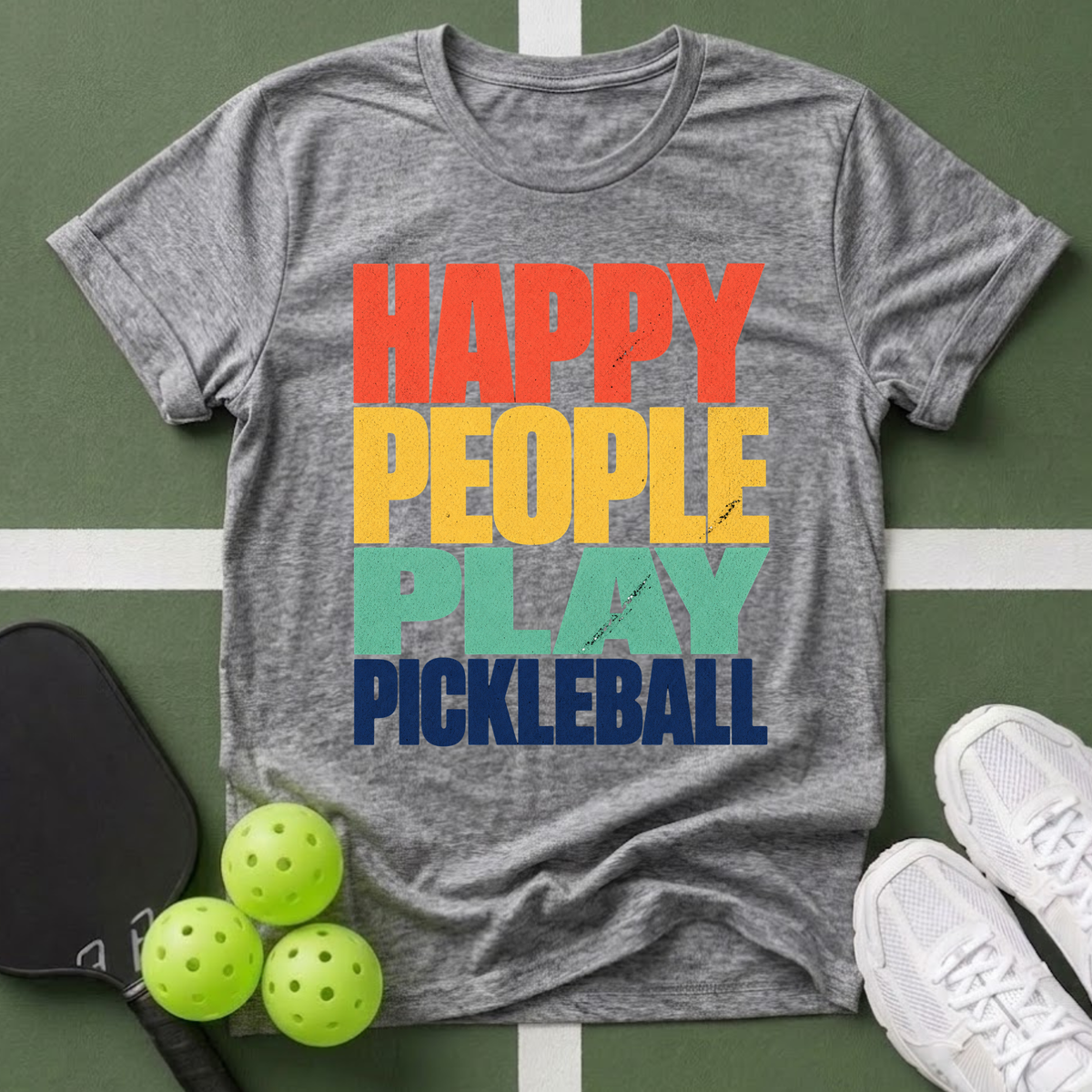 Happy People Play Pickleball T-Shirt