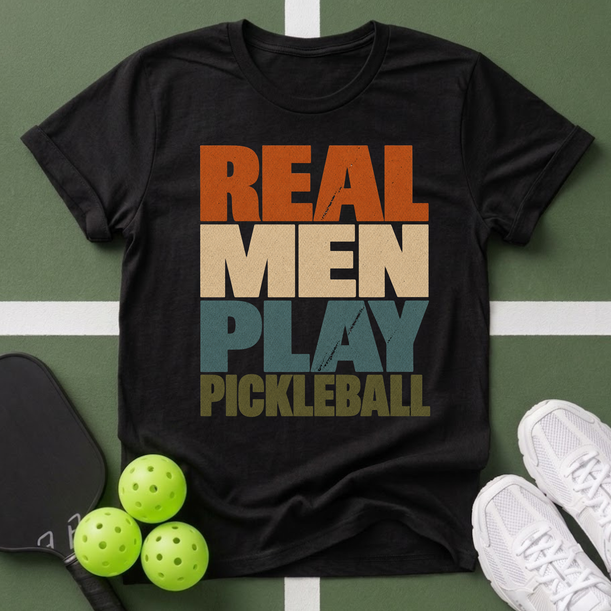 Real Men Play Pickleball T-Shirt
