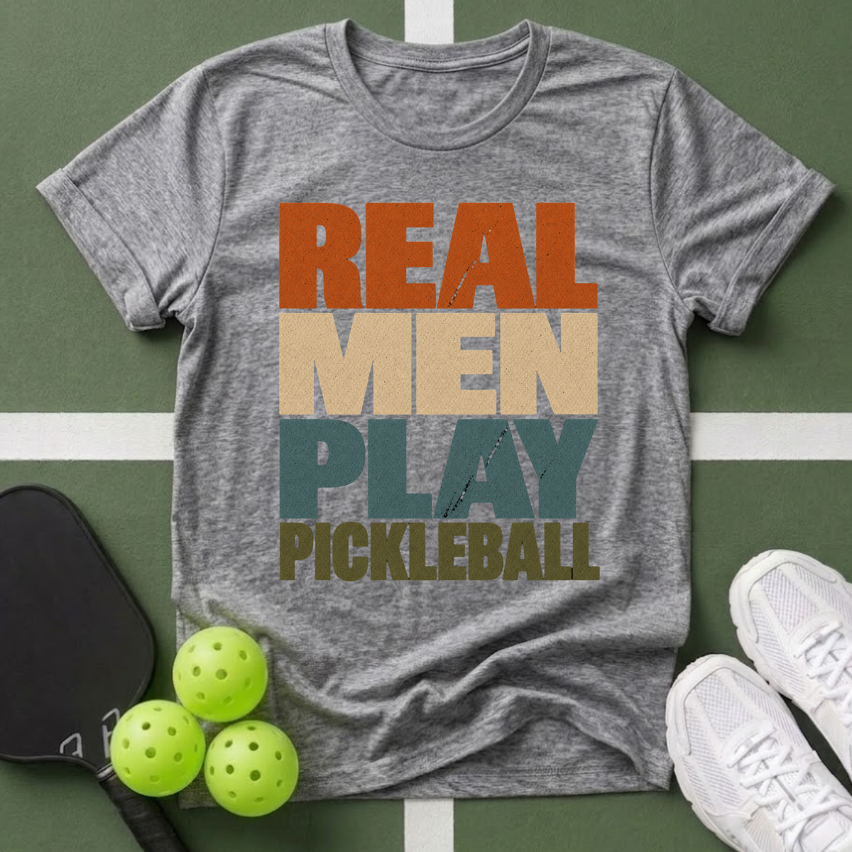 Real Men Play Pickleball T-Shirt