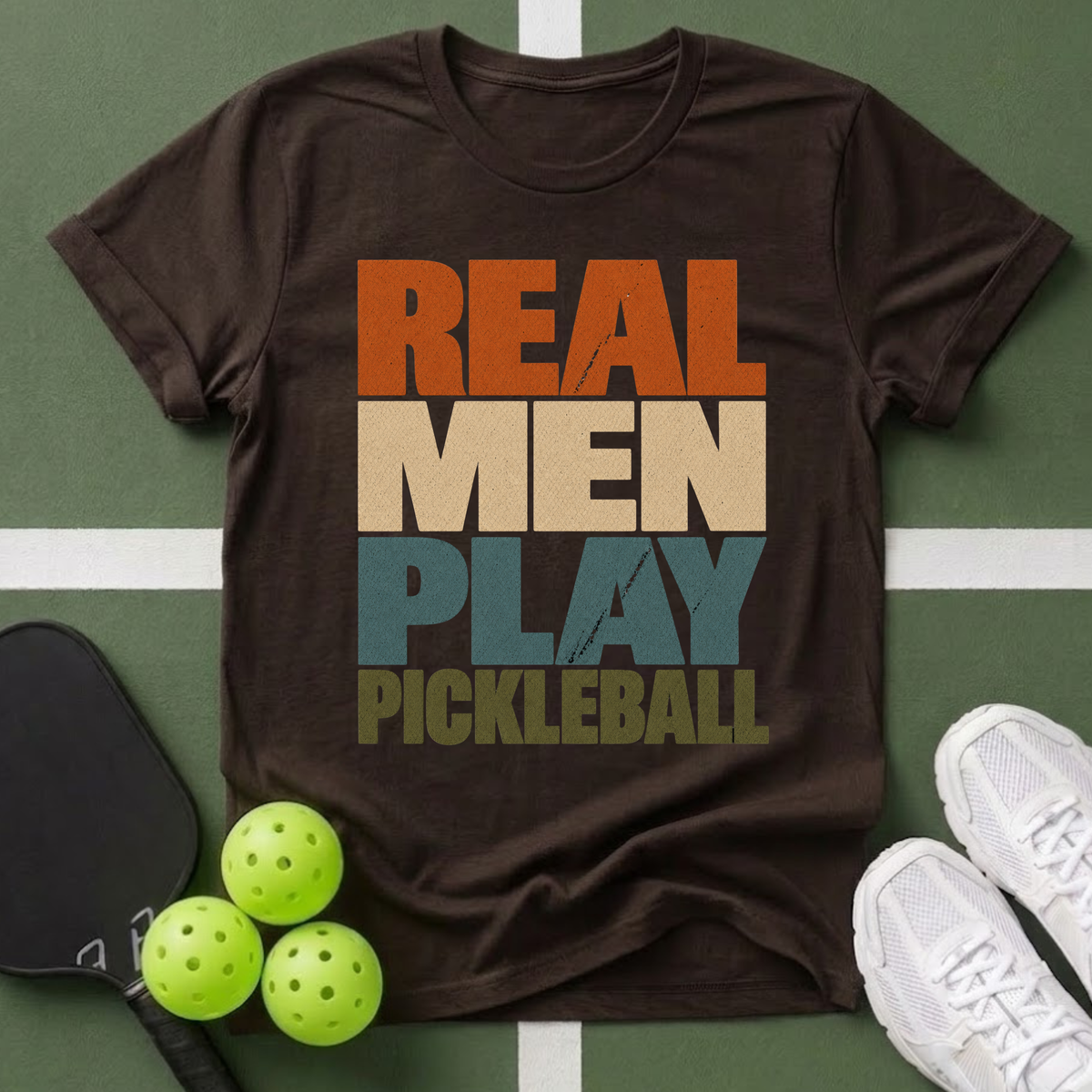 Real Men Play Pickleball T-Shirt