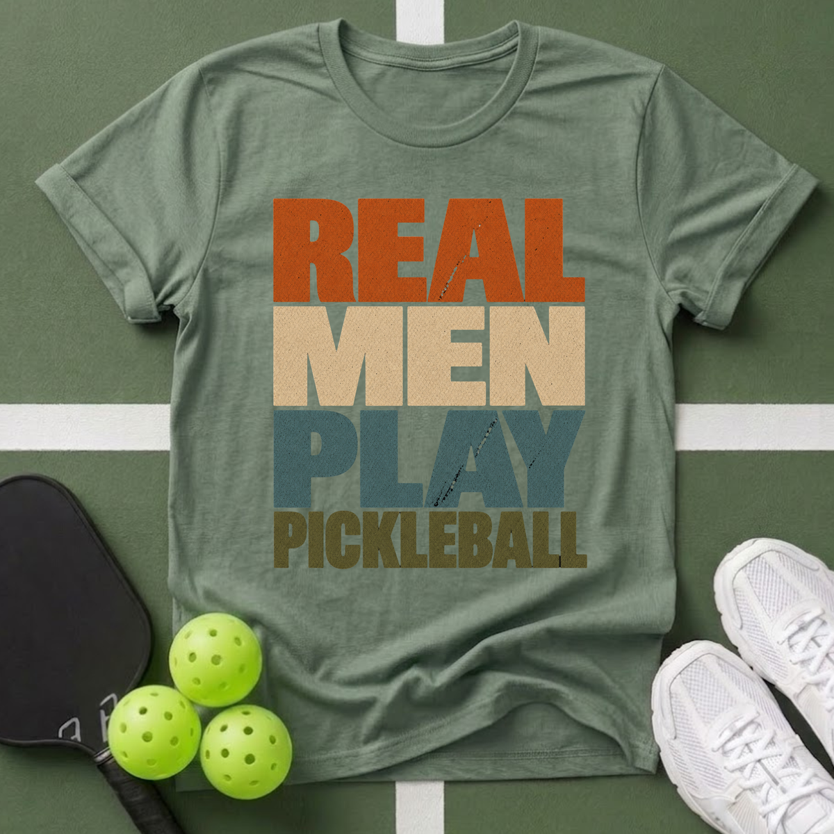 Real Men Play Pickleball T-Shirt