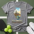 State- Illinois Chicago Pickleball T-Shirt