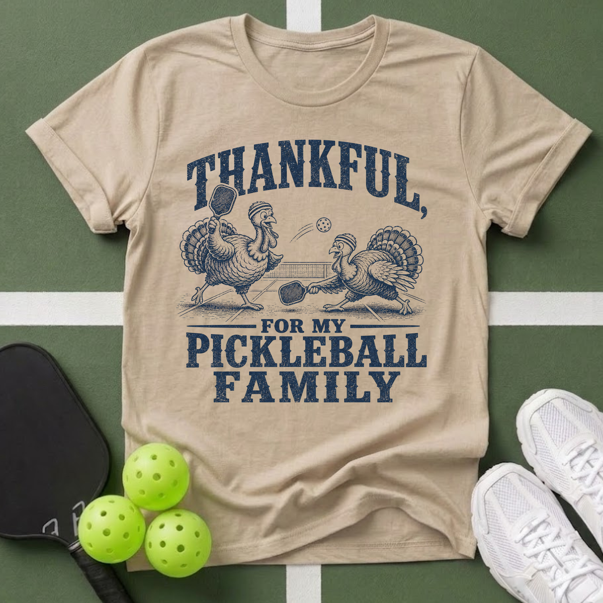 Thankful for My Pickleball Family T-Shirt