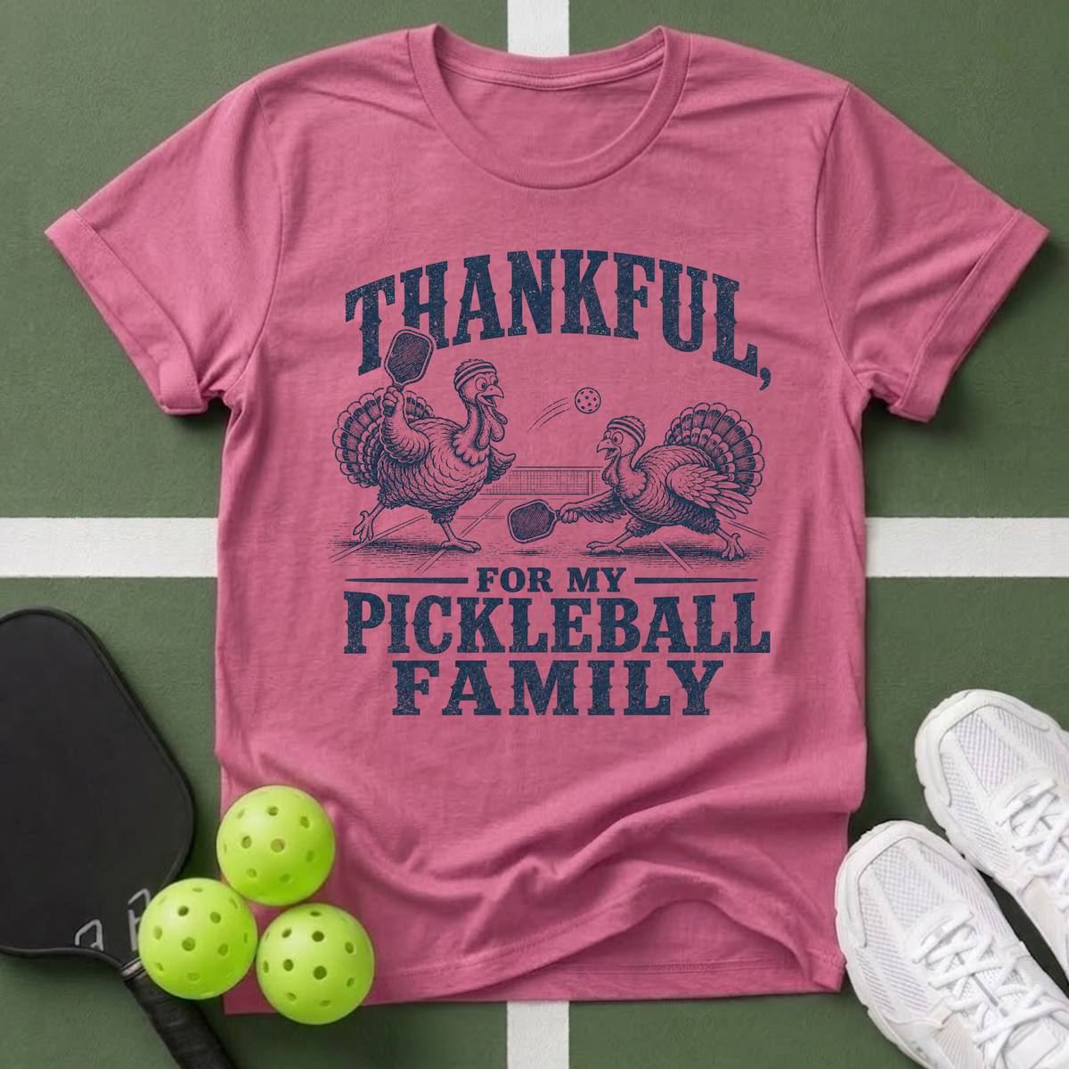 Thankful for My Pickleball Family T-Shirt