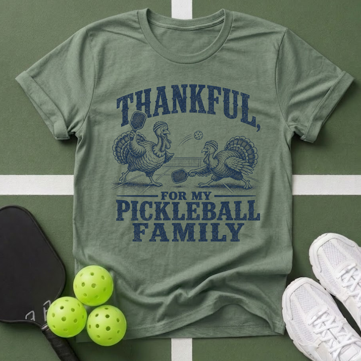 Thankful for My Pickleball Family T-Shirt
