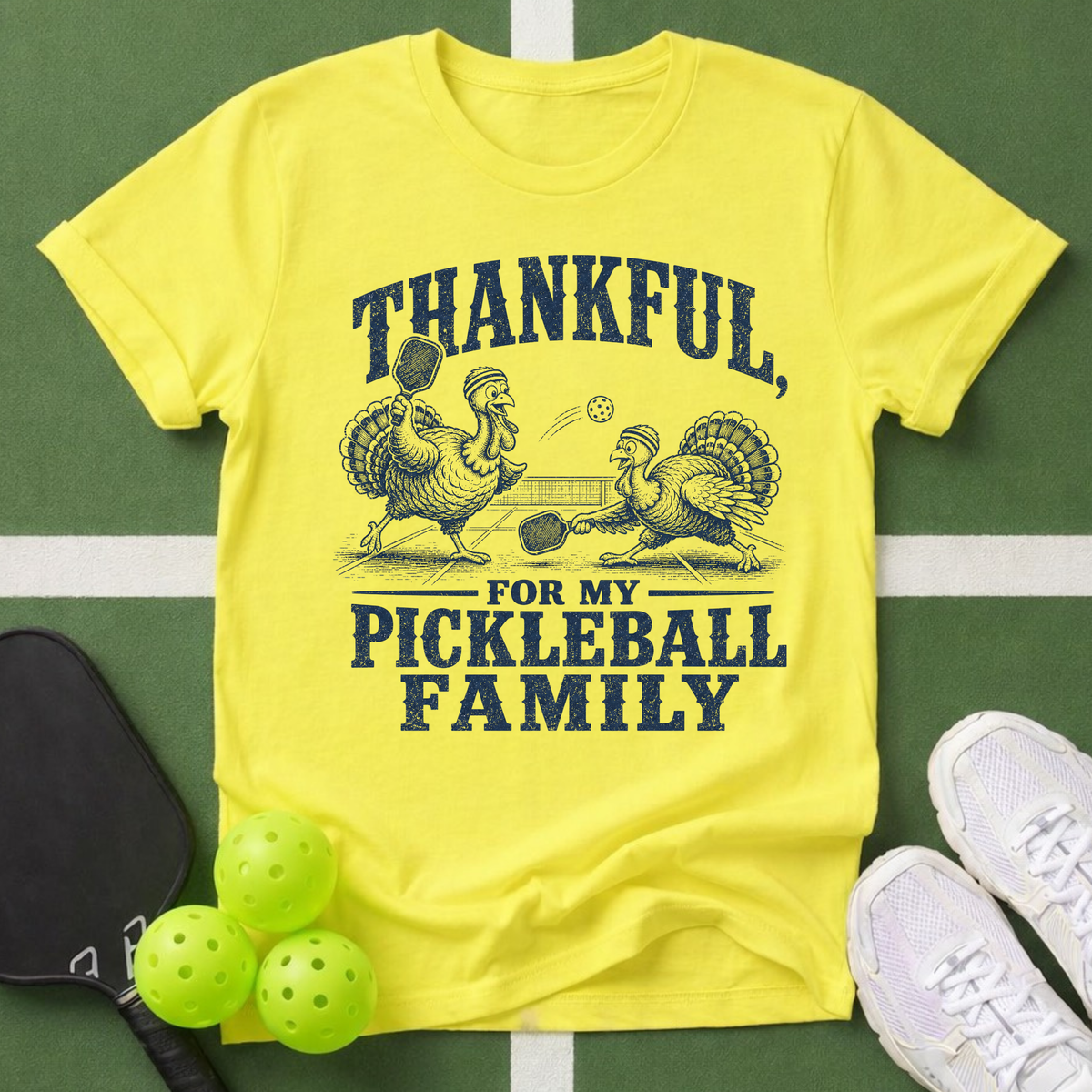 Thankful for My Pickleball Family T-Shirt