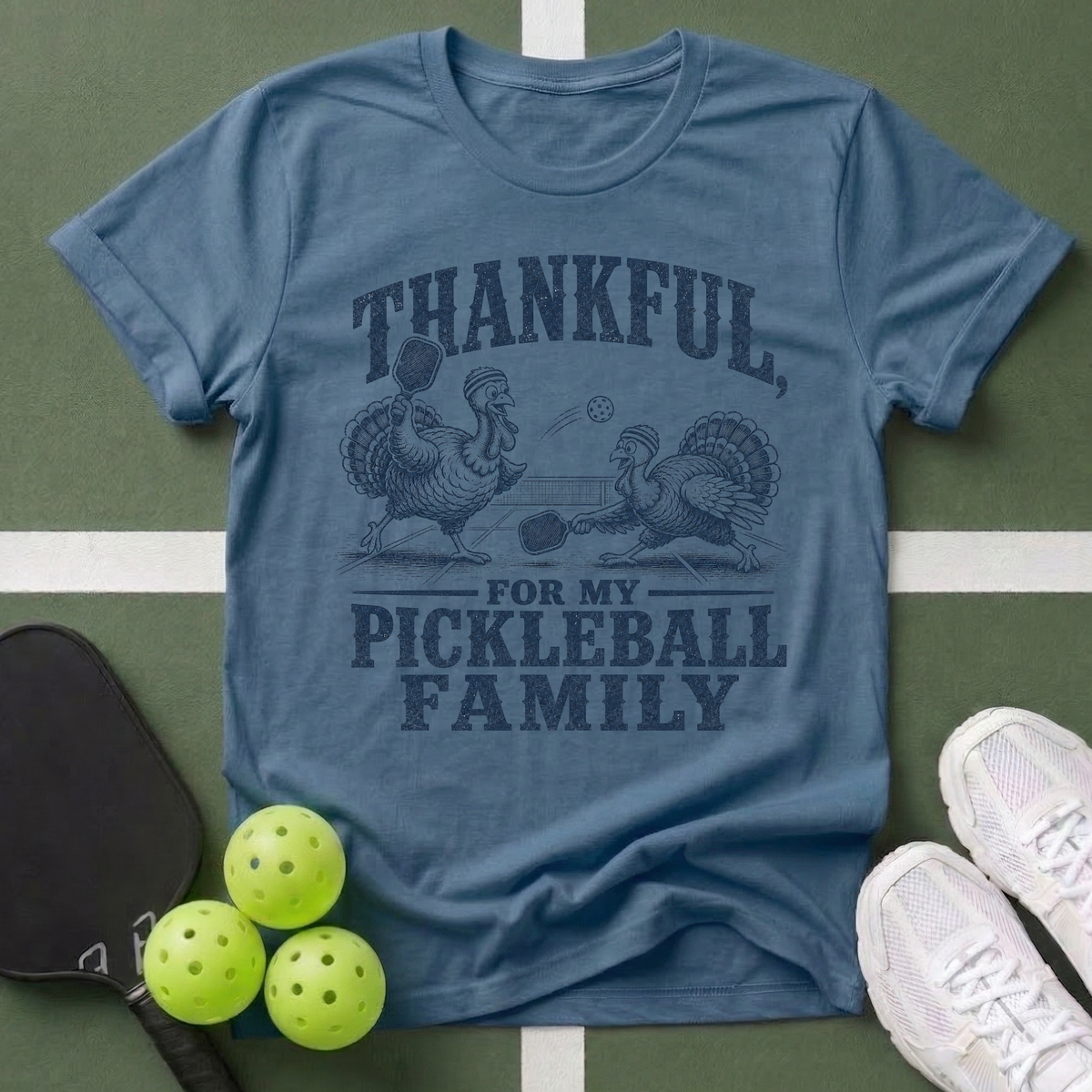 Thankful for My Pickleball Family T-Shirt