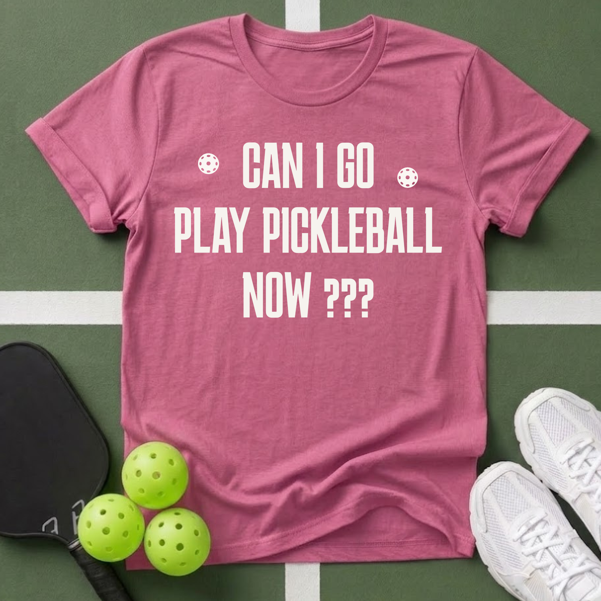 Can I Go Play Pickleball Now? T-Shirt