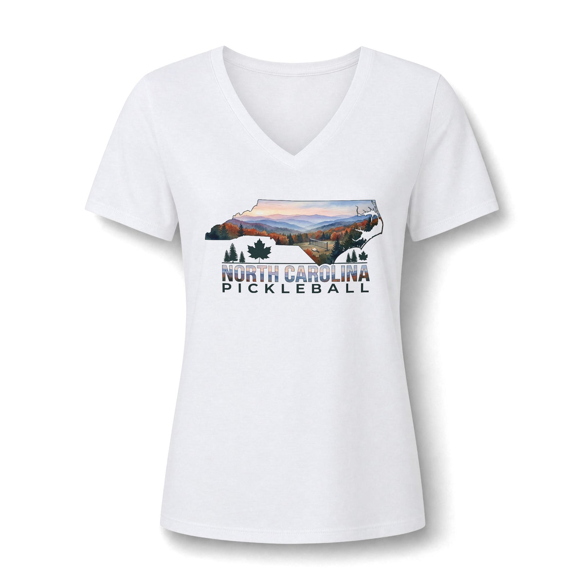 State- North Carolina Pickleball V‑Neck Tee