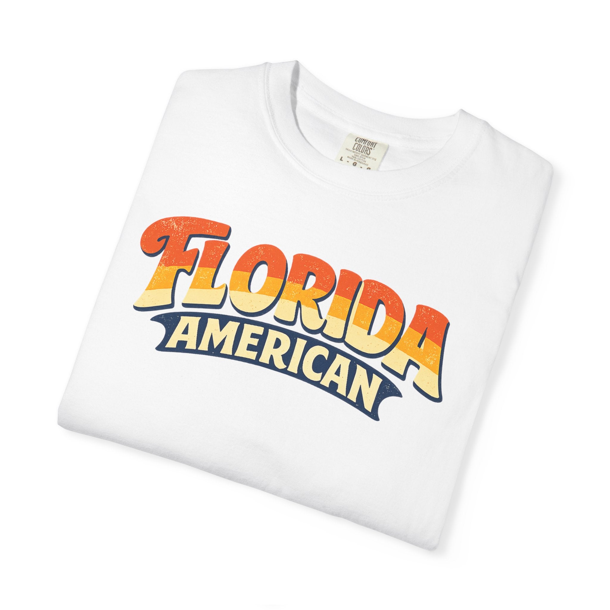 Florida American T-shirt | Retro Sunset Script