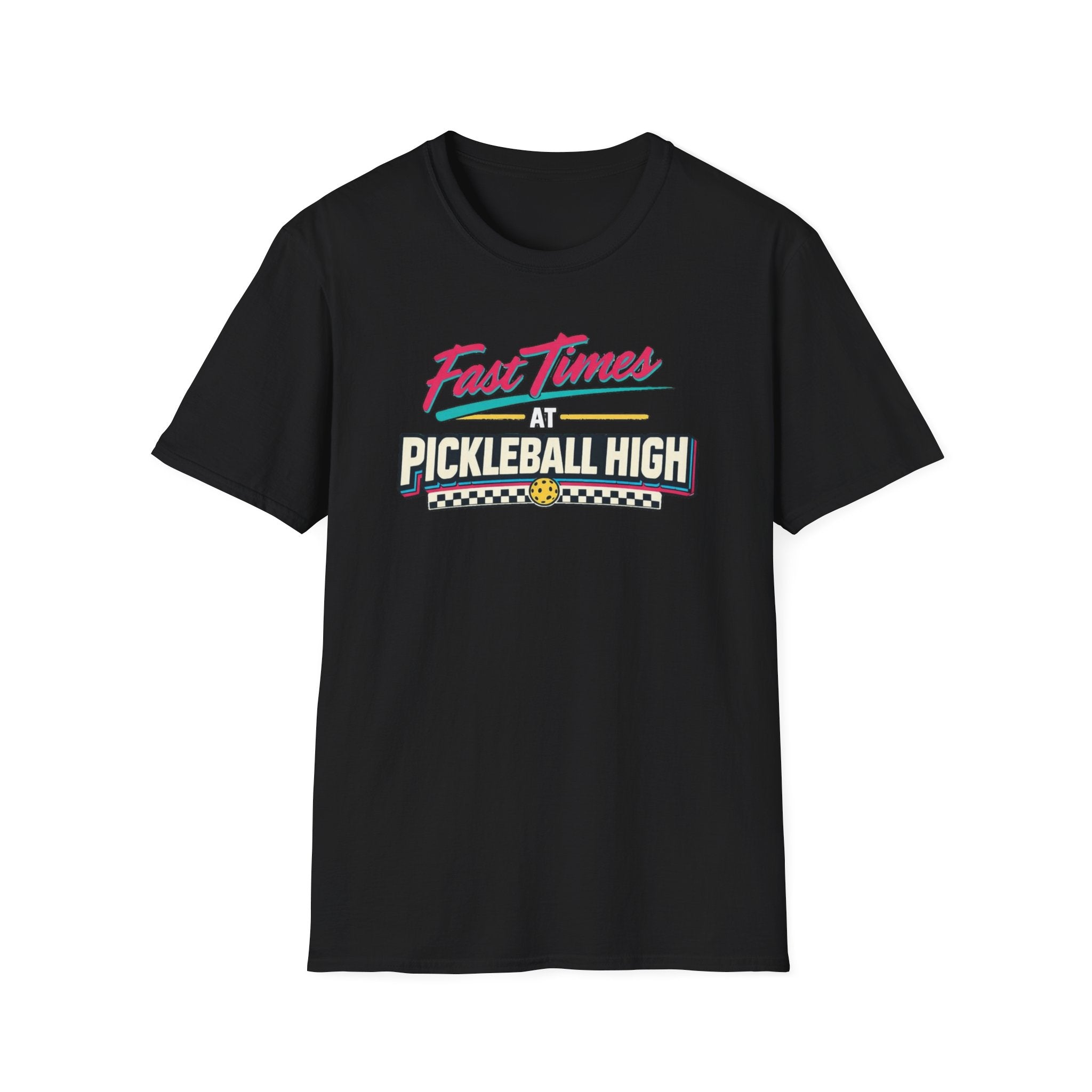 T-Shirt — "Fast Times at Pickleball High" Retro Graphic Tee