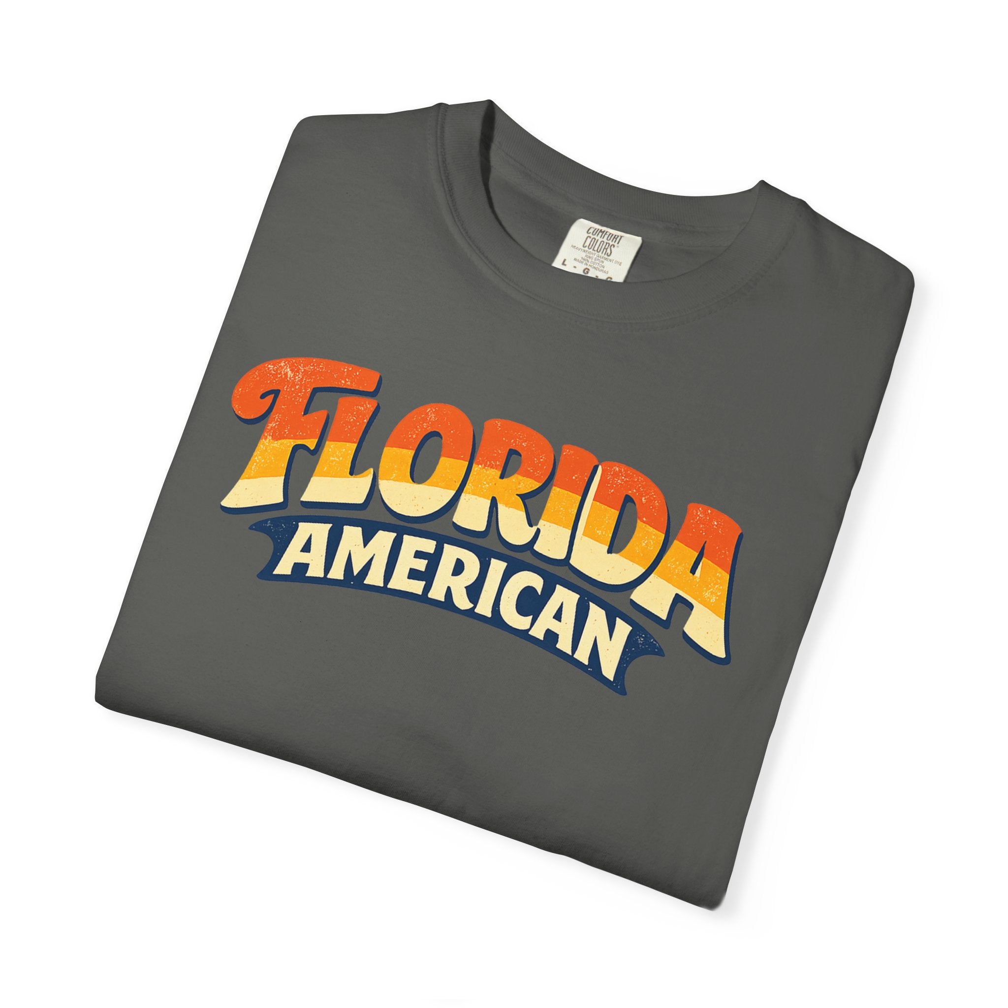 Florida American T-shirt | Retro Sunset Script