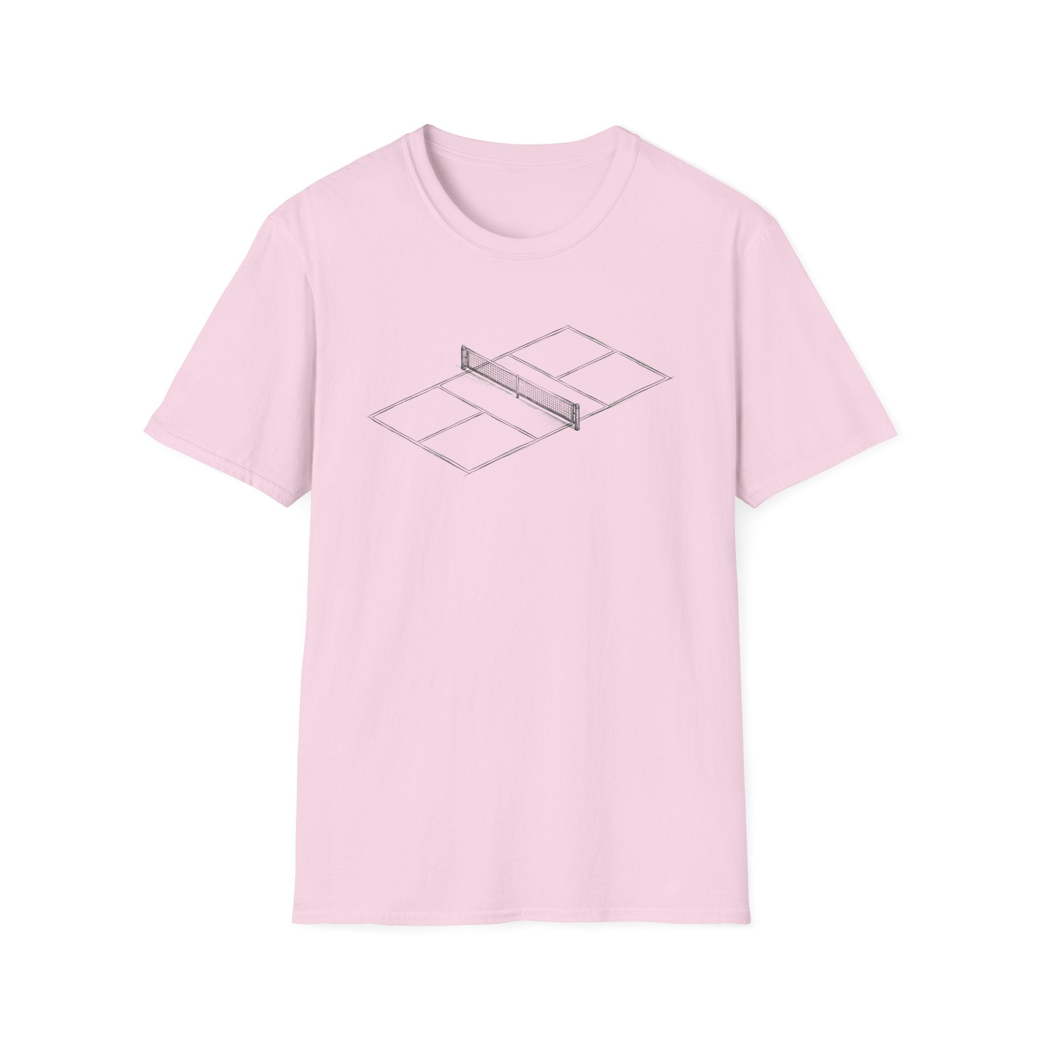 Sketch Pickleball Court T-Shirt