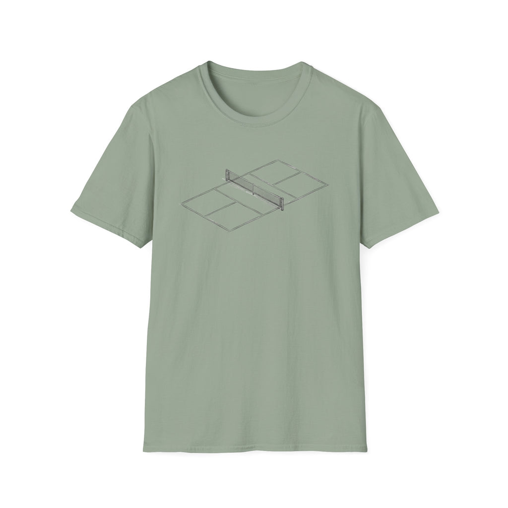 Sketch Pickleball Court T-Shirt