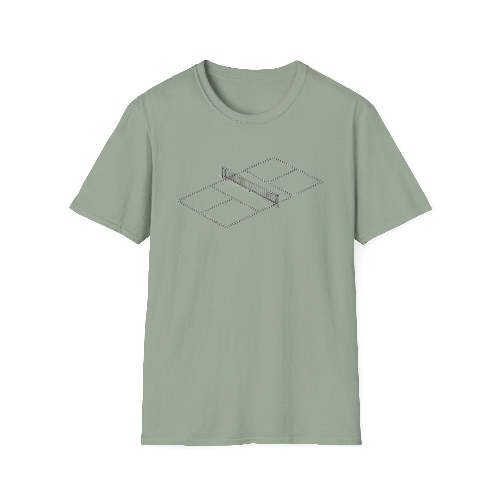 Sketch Pickleball Court T-Shirt