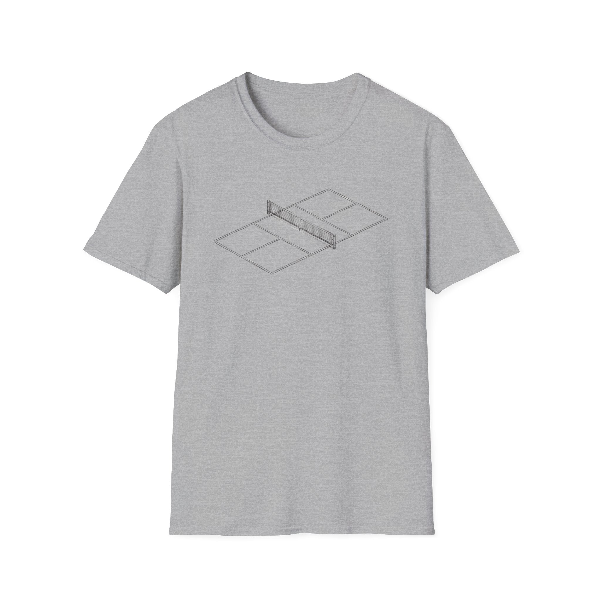 Sketch Pickleball Court T-Shirt